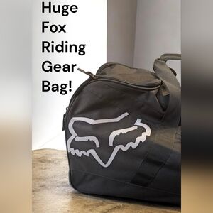 Fox Black Gear Bag with White Logo L Capacity!